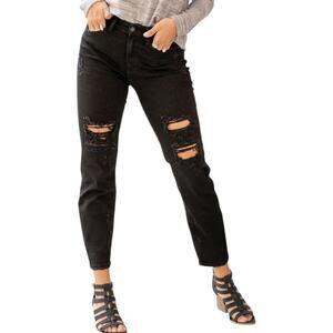 Judy Blue distressed black denim 29 / 9 Boyfriend Cut JB82161 jeans
